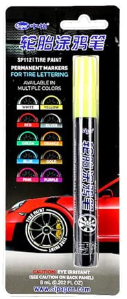 Marqueur de peinture pour pneus de voiture - Marqueur de couleur imperméable pour caoutchouc, pointe lisse - Stylo de décoration de pneus pour jantes, récipients en verre, travaux manuels, surfaces en