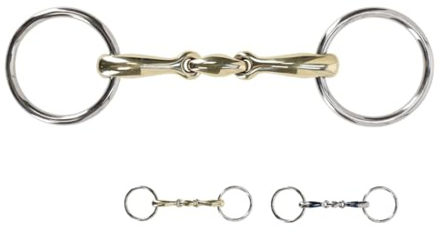 NETPROSHOP Anatomiskt formad träns med dubbelbrutet tandmunstycke 14 mm argentan eller söt iron, storlek: 11,5, färg: argentan