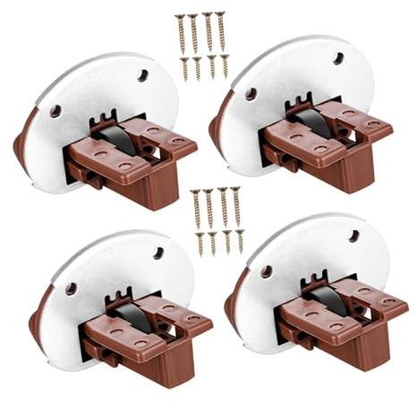 Gatuida 4 Sets Slides Replacement Kit with Premium Rollers Robust Furniture Hardware for Kitchen Cabinets Dressers and Desks Easy Installation Drawer Mounting and Repair Accessories
