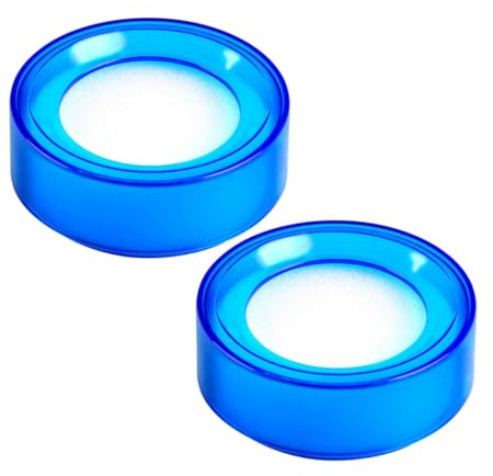TOPBATHY 2 pezzi Umidificatore Dita per Contare Soldi Spugna Rotonda Trasparente Blu per Ufficio Banca e Scuola per Ordinamento Documenti Non Untuoso Efficienza Potenziata