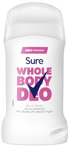Sure Wild Rose Whole Body Deodorant women's deodorant stick with a fresh & floral fragrance for 48-hour odour control 50 ml