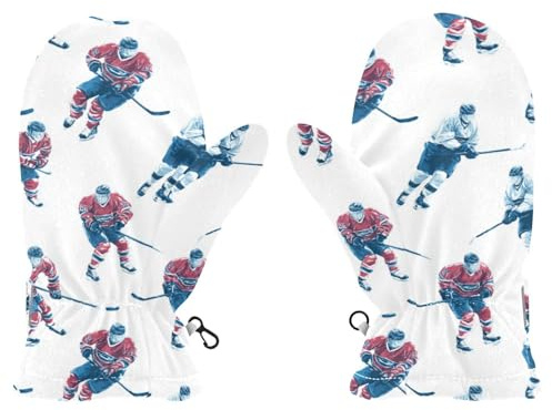 Plaaee Winter Gloves for Toddler Kids Ce Hockey Player White Boys Girls Soft Warm Gloves Children Mittens M