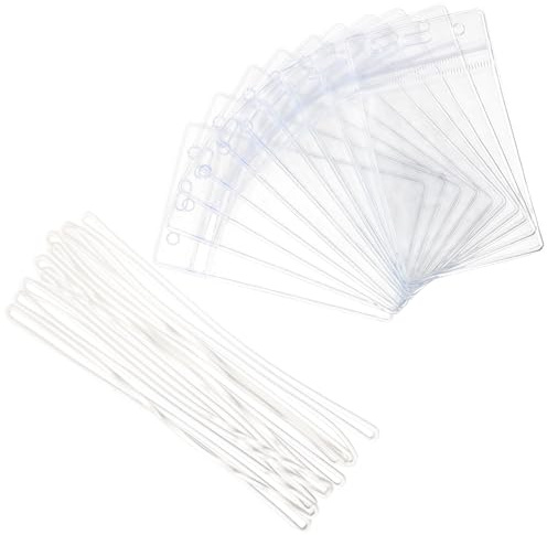 POPETPOP Porta Etichette per Bagagli in Pvc Trasparente, Set da 10 Pezzi con Cinghia Lunga, Custodia per Valigie da Viaggio e Crociera, Identificatore Pratico per Bagagli Registrati