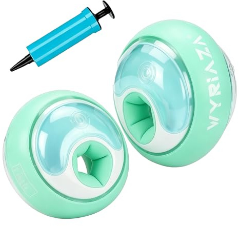 WYRIAZA Braccioli Bambini 1-6 anni Braccioli Bambini con 3 Airbag Indipendenti Rotondi Comodo Design Antiscivolo 5-20KGS（XS Verde)