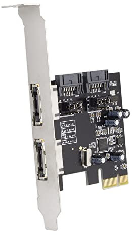 Carte d'extension Chenyang - Adaptateur PCI-E - Vers 4 Ports - SATA 3.0 - ESATA - PCIE - SATA3 - 6 GB/s