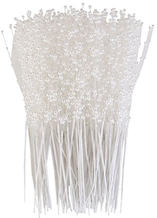 ULTNICE 100Pcs Ultnice White Pearl Beads String 22In Durable Abs Plastic Wedding Decorations DIY Bridal Bouquet Accessories Elegant Floral Picks