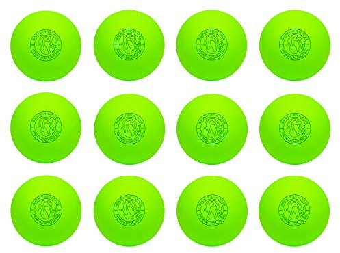 Signature Lacrosse Ball-Set - Massagebälle, myofasziale Entlastungswerkzeuge, Rückenroller, Muskelknotenentferner, festes Gummi, wissenschaftlich entwickelt für Haltbarkeit, 12 grüne Lacrosse-Bälle