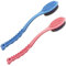 QiCheng&LYS Cepillo de Ducha de Mano, con Mango Largo Suave y Cómodo Para Masaje o Exfoliación de Piel Seca (Azul y Rosa)