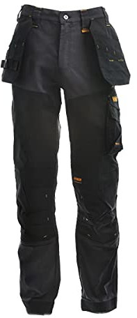 DEWALT Memphis Stretch Trouser 32W 31L Black/Grey