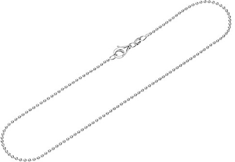 NKlaus Fußschmuckkette 925 Sterling Silber 26cm Kugelkette rund fusskette design Armbandkette 12184