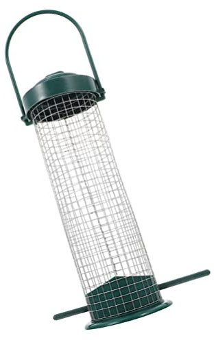 Cabilock Metall Vogelfutterspender Zum Aufhängen Wildvogel Futtersäule Bird Feeders Meisenknödelhalter Vogelfutterstation Futtersilo für Balkon Garten Kolibri Wildtier Futterstation