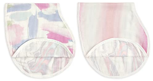 aden + anais Bavoir Burpy doux et soyeux, 100% viscose de bambou, doux absorbant 4 couches, chiffon polyvalent et bavoir, 57,1 x 27,9 cm, lot de 2