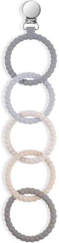 Avee & Co Silicone Sensory Teether Rings with Clip