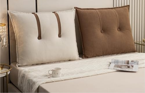 UWOBTN Cuscinoni per Testiera Letto,Cuscino da Parete, per Letto e Divano Cuscino da Lettura, Singolo/Matrimoniale Cuscino Schienale Letto, Removibile Cuscini di Supporto Lombare(#4,75x60x15cm1pc)