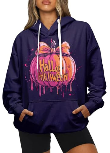 Generisch Halloween Kostüm Damen Sweatshirt Halloween Partnerkostüme Halloween Damen Kostüm Sense Narben Kostüm Halloween Halloween Vampir Kostüm Damen Tüllrock Pullover Halloween Damen (A15, XXL)