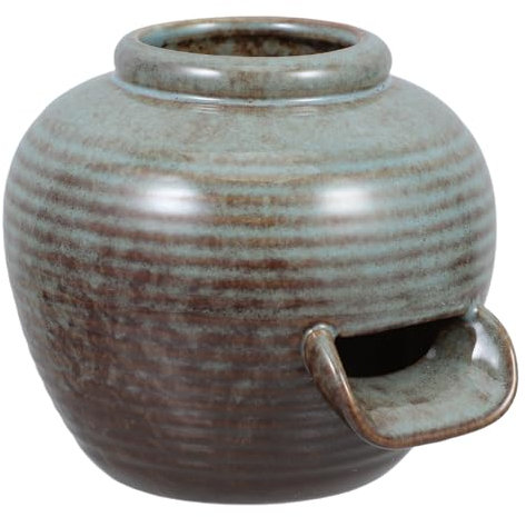 TOBBOMEY Bocal de circulation d'eau en céramique pour fontaines d'intérieur, décoration de jardin, design à bec verseur pour un débit d'eau impressionnant, installation facile pour aquariums et