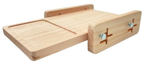 Planche à découper à pain – Guide de tranchage de pain horizontal, avec plateau ramasse-miettes | de cuisson pour toast, gâteau, bagels, pains artisanaux, sandwichs, pâtisseries maison