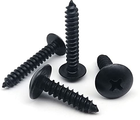 10/20/50 Piezas M2.2 M2.9 M3.5 M3.9 M4.2 M4.8 Negro 304 Cruz de Acero Inoxidable Cabeza Redonda Grande Tornillo de Madera autorroscante(20pcs M3.9x25mm)