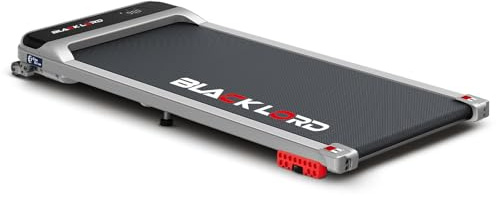 BLACK LORD 4-i-1 löpband, 4 % lutning, 10 km/h, 3,2 hk, tyst, bärbar, hem kontor, Bluetooth-högtalare, fjärrkontroll, LED-skärm, lastkapacitet 140 kg, silver