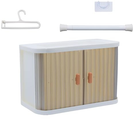 INSEOWI Armoire de rangement pliable pour poupée - Design extensible et empilable - Comprend 10 cintres et accessoires pour organiseur de placard
