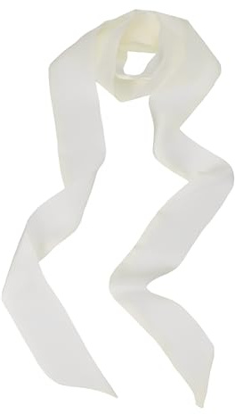 Canvas Trend Silk Neck Scarf, Elegance Skinny Neck Scarf for Women Grils, Multifunctional 200cm X 5cm Black Silk Scarf for Belts, Headband, Ribbon Tie, Soft Thin Long Solid Color Scarves