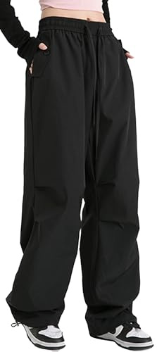FEOYA Women's Cargo Trousers Waterproof Lightweight Walking Hiking Trousers Baggy Y2K Pants Outdoor Streetwear Safari
