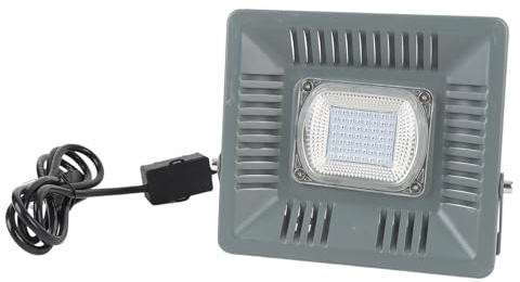 Alomejor Luz de Inundación de Luz Negra Ultravioleta de 50 W para Barra de Club de Fiesta, Negra LED de Alta Potencia para Fiesta Luminosa, Impermeabilización IP65 de Aleación de Aluminio (GREY)