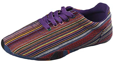 Kampsportsko gammal Peking mjuk botten vuxen kanvas sula Tai Chi unisex skor lila, Lila, 37.5 EU