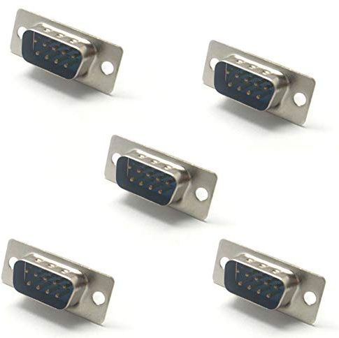 S SIENOC RS232 Solder Serial Adapter DB9 9 Pins Buchse Stecke Löten Plug Steckverbinder x5 x10 für Gender Changer (DB-9 Stecker x5)