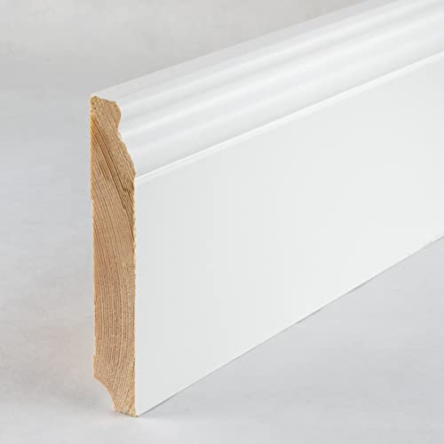 PROVISTON | plinthe moulurée bois massif | 19 x 115 x 2500 mm | pin blanc couvrant | 1 pièce