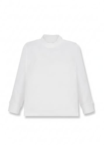 Ellepi Maglia Lupetto Manica Lunga Caldo Cotone Bambino Collo Alto Maglietta Neve Inverno Bambina Bimbo Anni Bianco Panna Rosa Rosso Blu Grigio Azzurro Marrone Verde Senape Nero (Bianco, 8 Anni)