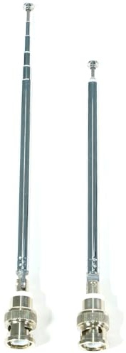 Fohevers 2 st 55 cm 6 sektioner teleskopantenn BNC VHF UHF manlig antenn FM bärbar radioantenn DAB-mottagning