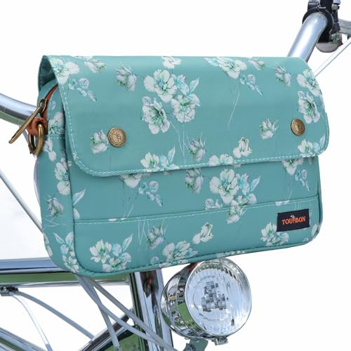 TOURBN Tourbon Sacoche de vélo en Toile imperméable Motif Fleurs