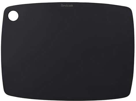 BESTCOOK Tabla de Cortar de Fibra de Madera para Cocina, Apta para Lavavajillas, Reversible, sin BPA, no Porosa, Antideslizante, Apta para Cuchillos, Ideal para Carne, Pan y Fruta