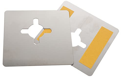 KONTONTY Plaque De Renfort De Porte En Acier Inoxydable Kit De Réparation Pour Serrure De Porte Fendue Installation Facile Autocollante 2 Pièces Renforcement Sécurisé