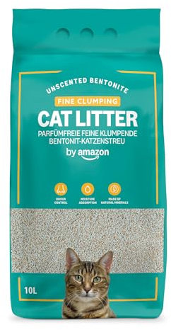 by Amazon Klumpende feine, geruchsneutrale Katzenstreu 10L (1er-Pack)