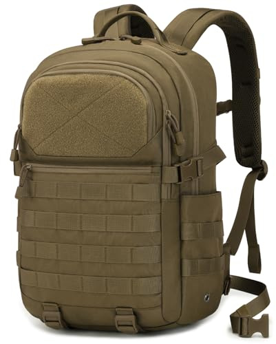 HALOVIE Mochila Táctica Militar 28L, Ultraligera Mochila de Trekking Multibolsillos Molle Mochila para Viajes Excursiones Camping Pesca