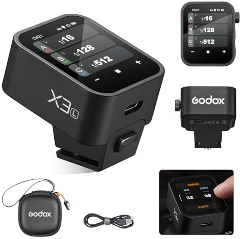 Godox X3-L X3L Wireless Flash Trigger Disparador de Flash Inalámbrico para Leica Cámara OLED Pantalla táctil 2.4GHz 1/8000S HSS TTL Función Tcm Batería Remote Camera Flash Trigger para Leica
