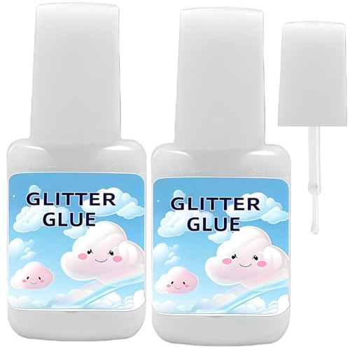 2Pcs Body Glue for Tattoos & Rhinestones - for Glitter, Carnival, Halloween, Cosplay - Odourless & Non-Toxic Face Adhesive