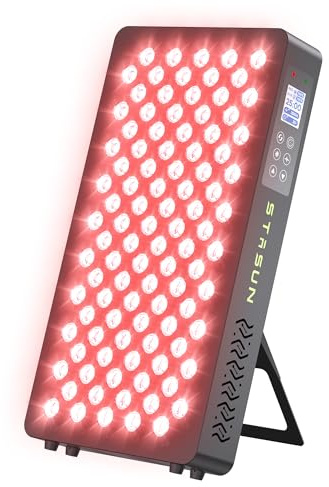 STASUN Dual-Chip Red Light Therapy Device, 4 Spectra 660 & 850nm Infra Red Light Lamp, 100 LEDs 500W Infrared Light Panel for Face, Cosmetics, Muscle,Body