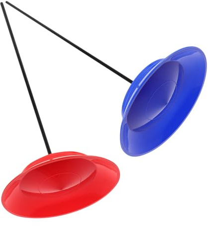 LALADEFIEE Kit de Platos Giratorios con Palos para Malabares Niños, Accesorios de Plástico Fáciles de Aprender y Suministros para Fiestas de Circo en Grupo