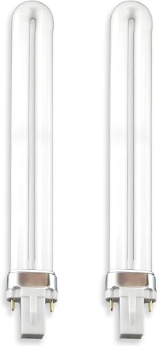 Luz Blanca Cálida,2 Piezas 11W LáMpara Fluorescente Compacta 2 Polo,2700K Tubos Fluorescentes 900 Lm Aplicable,G23 2 Pines 220V Fluorescentes de Bajo Consumo para Salón,Dormitorio,Pasillo No Regulable