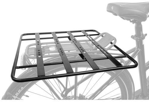 Classic Cycle Gepäckträgerplatte schwarz Racky Baseplate Alu schwarz eloxiert