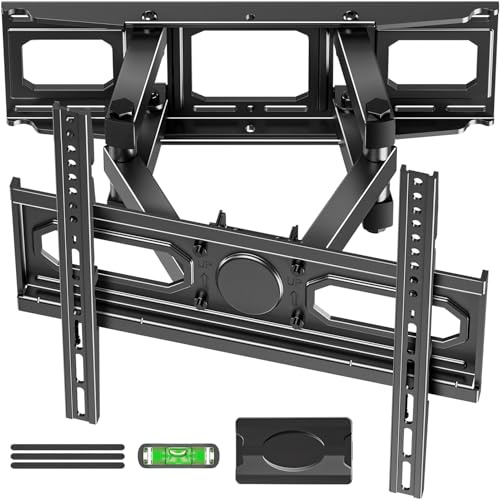 EconoMe TV Wall Mount for Most 26-65 inch tvs, Full Motion TV Mount Swivel and Tilt, Wall Mount Bracket Max VESA 400x400mm, Holds up to 99 lbs, Fits 12” 16 Wood Studs.