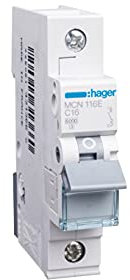 hager - Disjoncteur 1P C 16A 6kA AC MCN116E