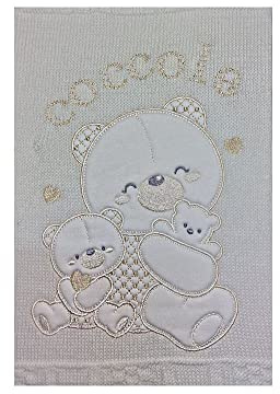 nazarenogabrielli Scialle Copertina Invernale Culla Dolci Coccole Moda Egidio (Panna)