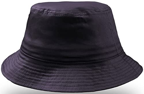 noTrash2003 trendig fiskarhatt solhatt bomull twill fiskarhatt sommarhatt solhatt för kvinnor och män med svettband, marinblå, En Storlek