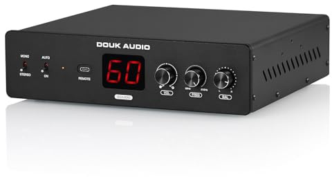 Douk Audio BSA-600 230W Stereo/Mono Bridge Bass Shaker förstärkare, subwoofer effektförstärkare för givare