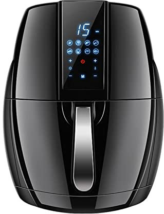 Digital Air Fryer, 6L Large Airfryer Oven with 8 Presets, Electric Hot Oven Oilless Cooker with LED Touch Screen, Nonstick Basket, Dishwasher Safe, Auto Shut Off,Black (Black) needed Efficency To