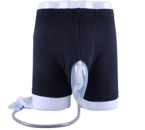 Bolsa de orina portátil para hombre, pantalones de incontinencia con gel de sílice a prueba de fugas, soporte para catéter urinario, bolsa de colección para mayor comodidad y discreción